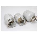 3 Portable Propane Gas Cylinders