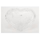 Heart-Shaped Crystal Tray Set, 3 Pieces