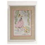 Framed Avon Cosmetics Vintage Advertisement