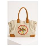 Tory Burch Canvas and Leather Tote Bag