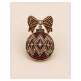 Liz Claiborne Bow and Ornament Brooch