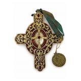 Vatican Library Collection Gold Tone Cross