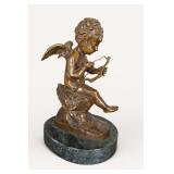 Auguste Moreau Bronze Cherub Sculpture