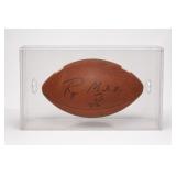 Autographed Football in Display Case