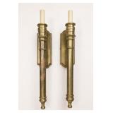 Brass Wall Sconces, 18-Inch