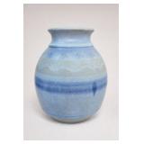 Scheck 1999 Blue Stoneware Vase