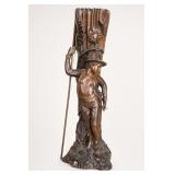 Bronze Boy Figure Decorative Vase