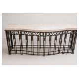 Console Table with Heavy Stone Top and Metal