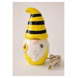 Bee Gnome Ceramic Cookie Jar