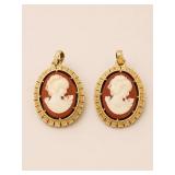 Gold Tone Cameo Pendants