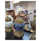 1978 Chapman Brass and Ceramic Table Lamp