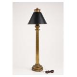 Chapman Brass Table Lamp with Black Shade