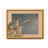 Michael Parkes Print, Framed, 1992 Steltman