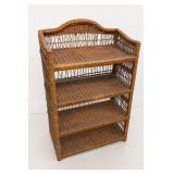Four-Tier Wicker Shelf Unit