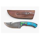 Fixed Blade Knife with Leather Sheath