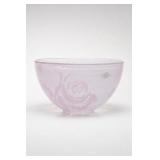 Shannon Crystal Pink Textured Glass Bowl