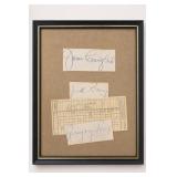 Framed Autographs of Crawford, Benny, Peck, & More