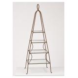Wrought Iron and Glass Etagere Shelf