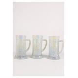 Federal Glass Moonglow Milk Glass Beer Steins
