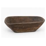 Hand-Carved Wooden Dough Bowl