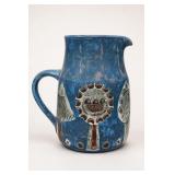 Heinz-Theo Dietz German Modernist Blue Pitcher