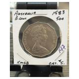 1983 Australia 50 Cent Coin BU