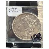 1900 Morgan Silver Dollar About Uncirculated