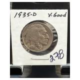 1935-D Buffalo Nickel Very Good