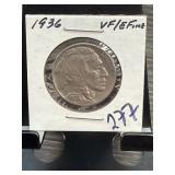 1936 Buffalo Nickel VF Condition