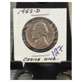 1955-D Jefferson Nickel Choice Uncirculated