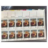 1973 US Christmas Stamp Plate Block