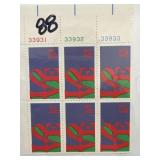 1973 US Love Issue #1475 Plate Block