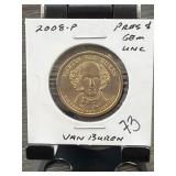 2008-P Martin Van Buren $1 Coin GEM UNC