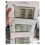 US Mint Early Plate Block Stamps, 6c