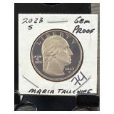 2023-S Maria Tallchief Proof Quarter
