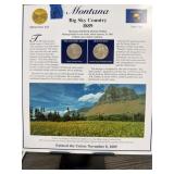 Montana Statehood Quarter-Dollars Display