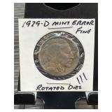 1929-D Buffalo Nickel Mint Error