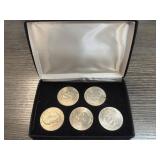 5 Uncirculated Bicentennial Ike Dollar