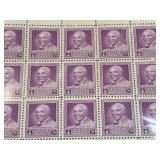 Unused 1940s Dr. Carver 3Â¢ Stamp Sheet