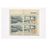 1972 US National Parks Centennial Plate Block