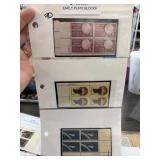 Three US Mint Early Plate Block Stamps