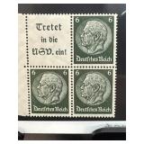 Germany 1933-36 Hindenburg MNH Block w/ NSV