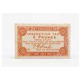 Tennessee Feed Stuff Inspection Tax Stamp