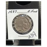 1937 Buffalo Nickel, Extremely Fine