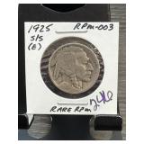1925-S/S Buffalo Nickel RPM-003 5/5 (E)