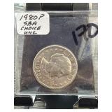 1980-P Susan B. Anthony Dollar Coin UNC