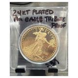 2020 American Eagle 24kt Plated Tribute Proof