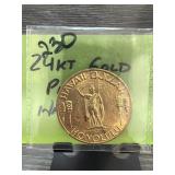 24kt Gold Plated Hawaii Dollar Token