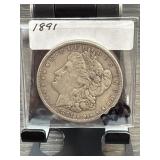 1891 Morgan Silver Dollar