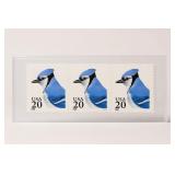 1996 USA 20Â¢ Blue Jay Plate Strip S1111